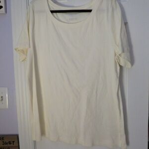 Merona Cream Short Sleeve Tee